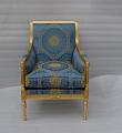 INTAGLIATO DORATA TESSUTO POLTRONA SEDUTA SM 1682 - A